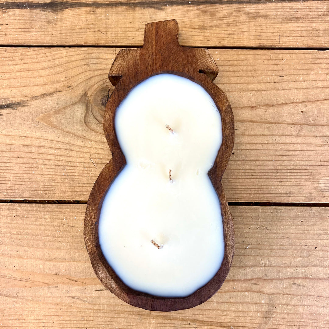 Snowman Dough Bowl Candle