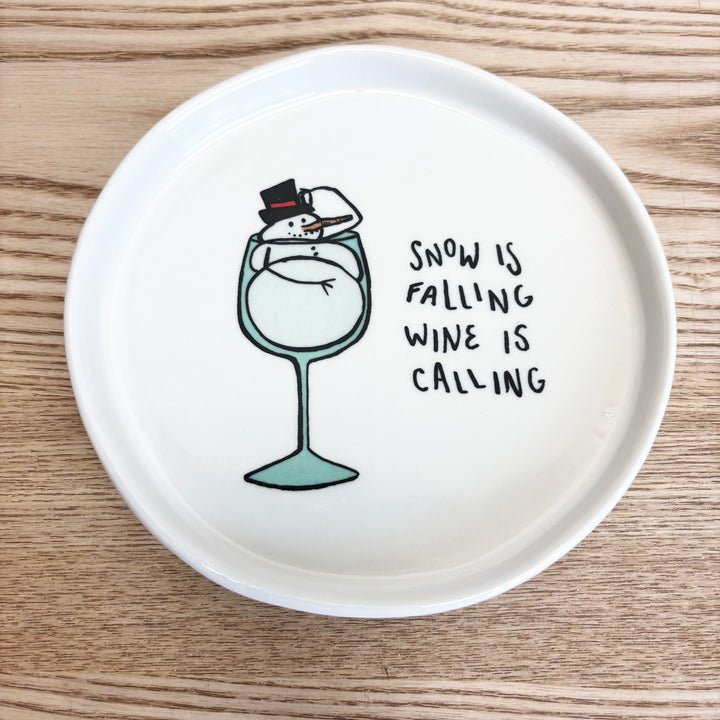 Tipsy Holiday Stoneware Plates - 4 Styles