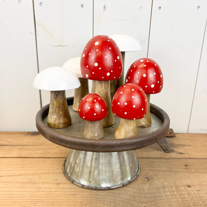 Red and White Polka Dot Mushrooms