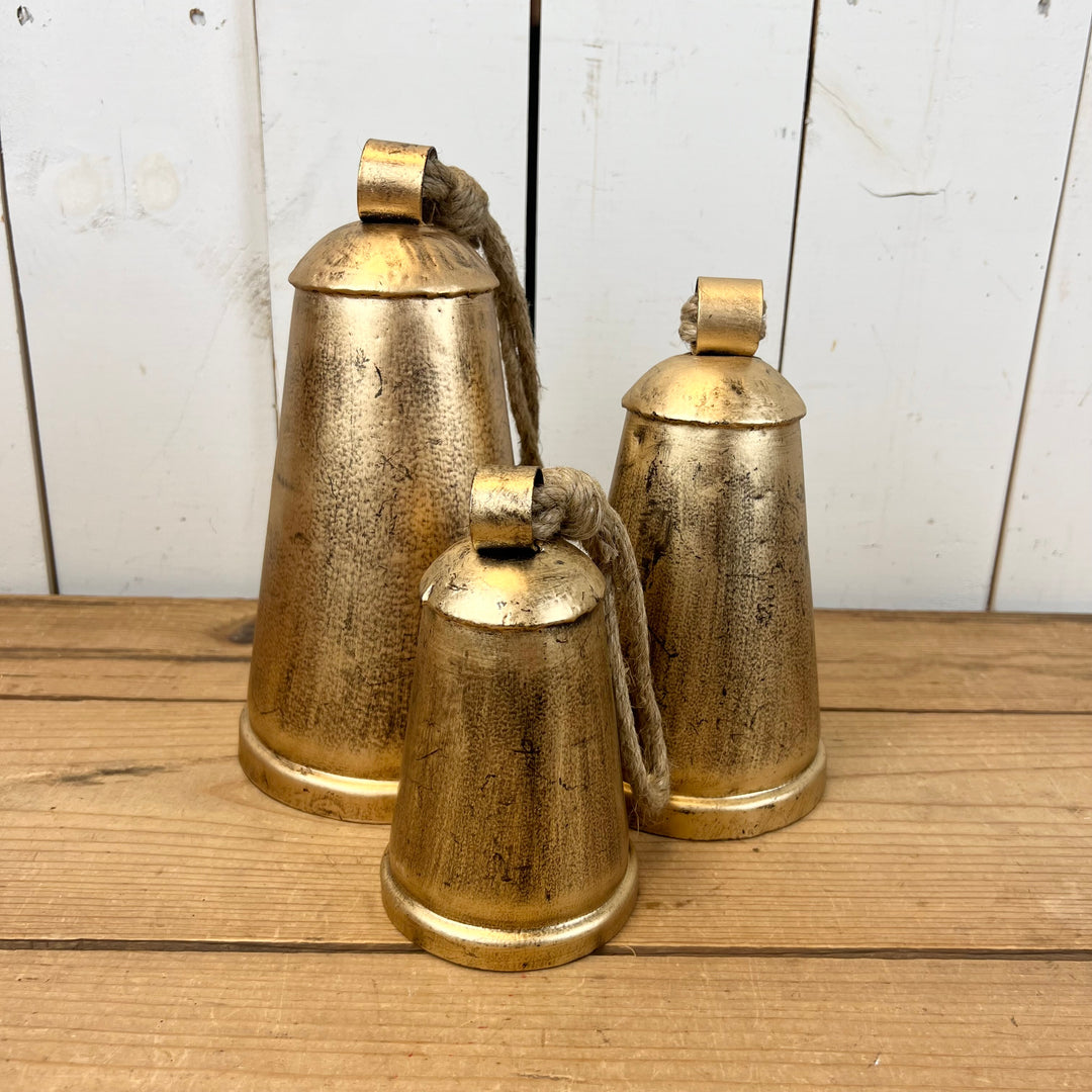 Triangle Shaped Gold Bells