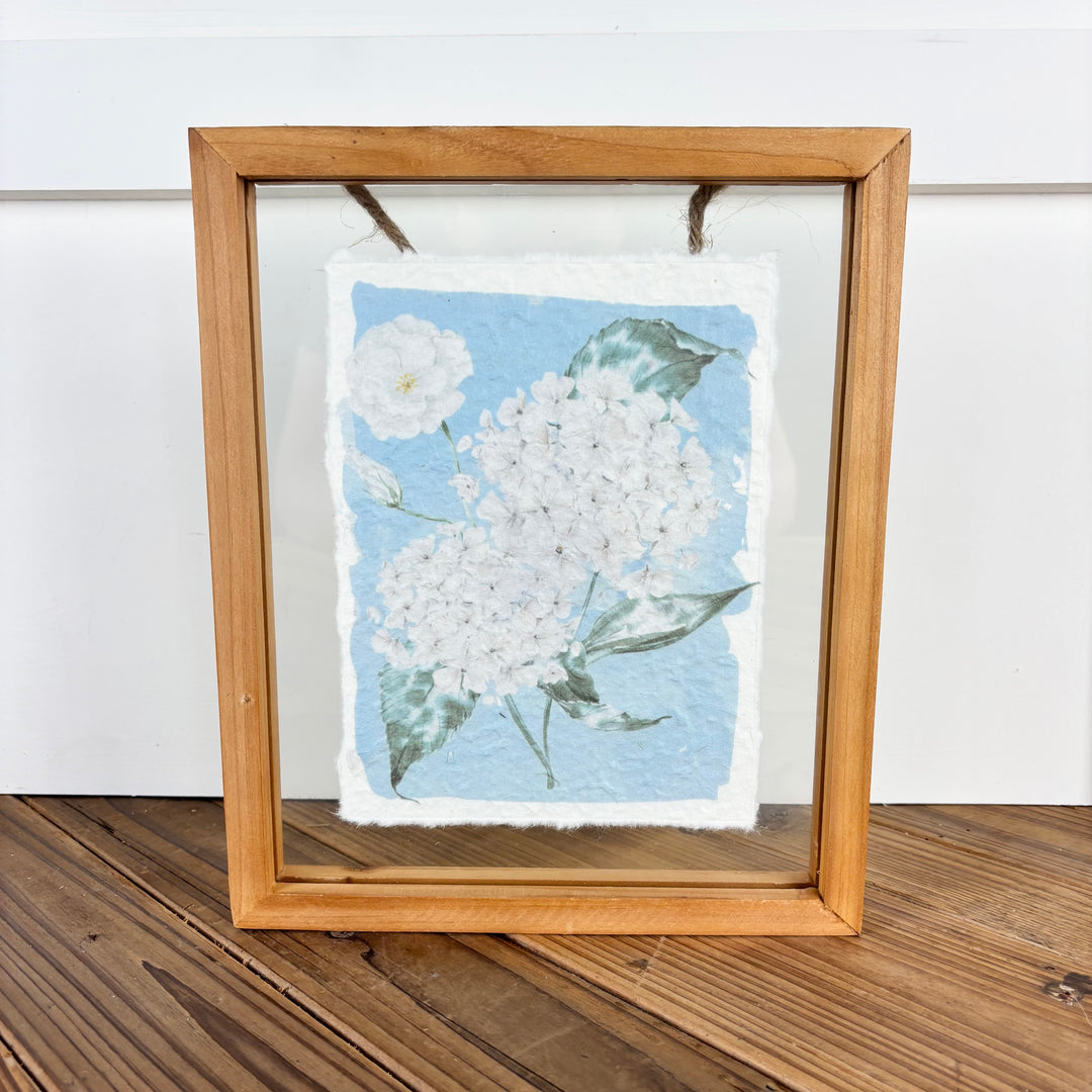 Recycled Paper Hydrangea Gallery Print - 4 Styles