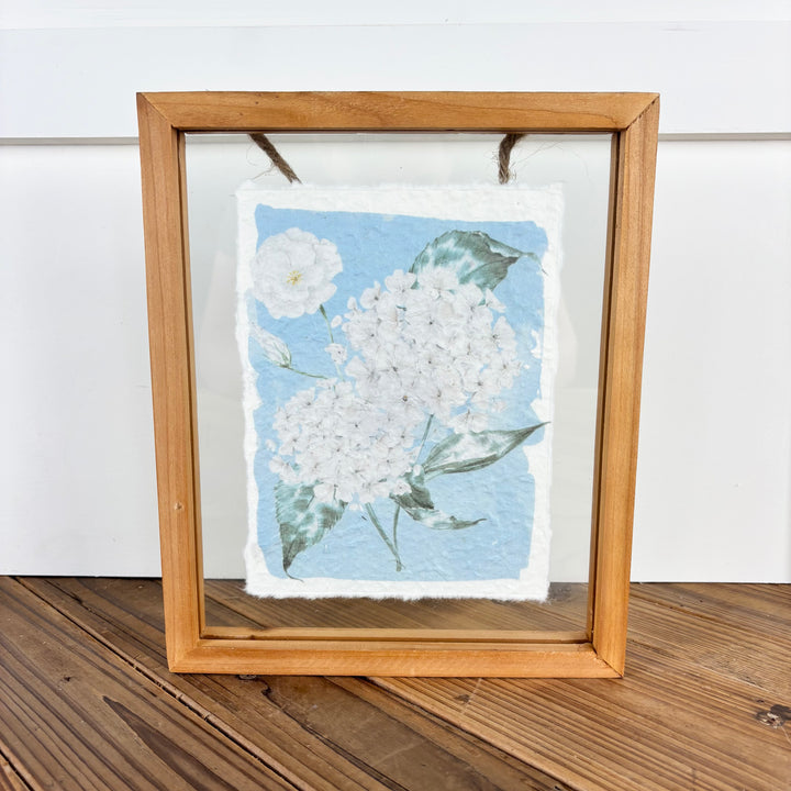 Recycled Paper Hydrangea Gallery Print - 4 Styles