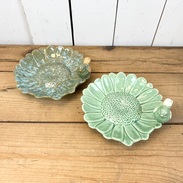Floral Dishes with Birds