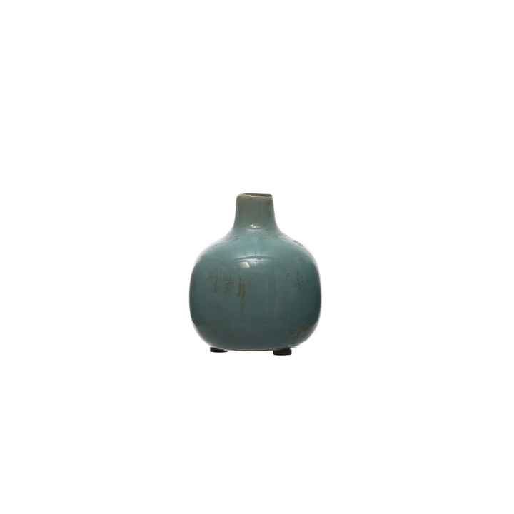 Terra-cotta Vase, Distressed Finish, 3 Colors