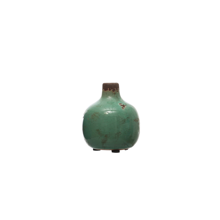 Terra-cotta Vase, Distressed Finish, 3 Colors