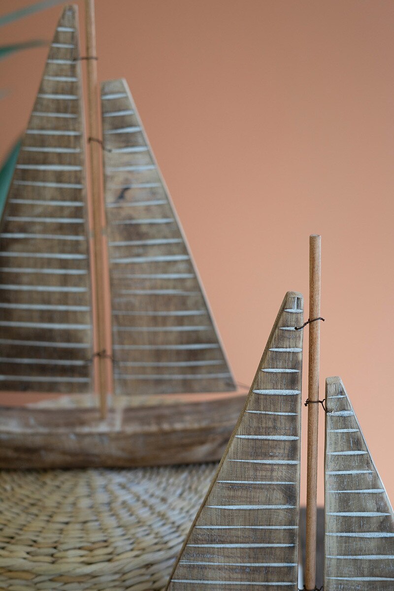 Rustic Recycled Wood Sailboats, two sizes available