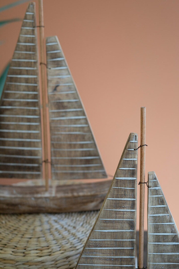 Rustic Recycled Wood Sailboats, two sizes available