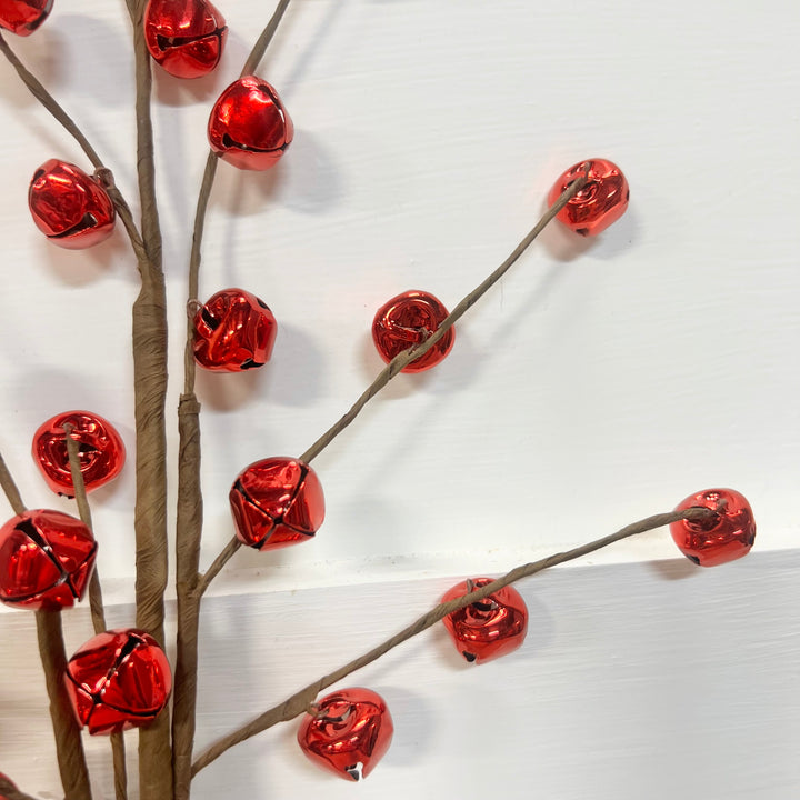 Shiny Red Jingle Bell Stem