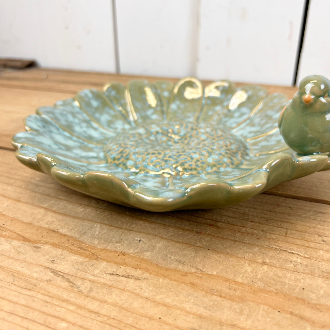 Floral Dishes with Birds