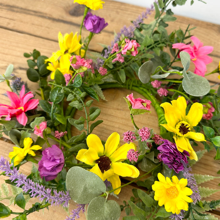 4.5" Vibrant Wildflower Candle Ring