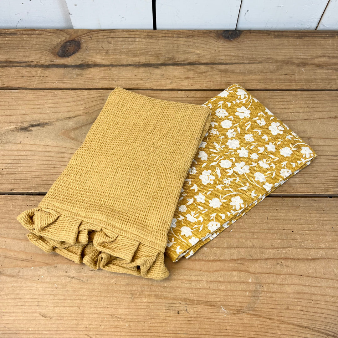 Mustard Tea Towel Set of 2