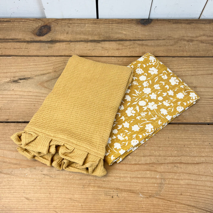 Mustard Tea Towel Set of 2