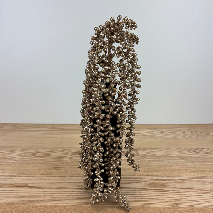 Glittered Gold Hanging Succulent