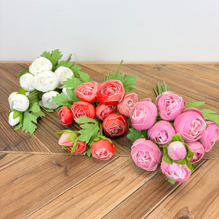 Real Feel Ranunculus Bundle - 3 Colors