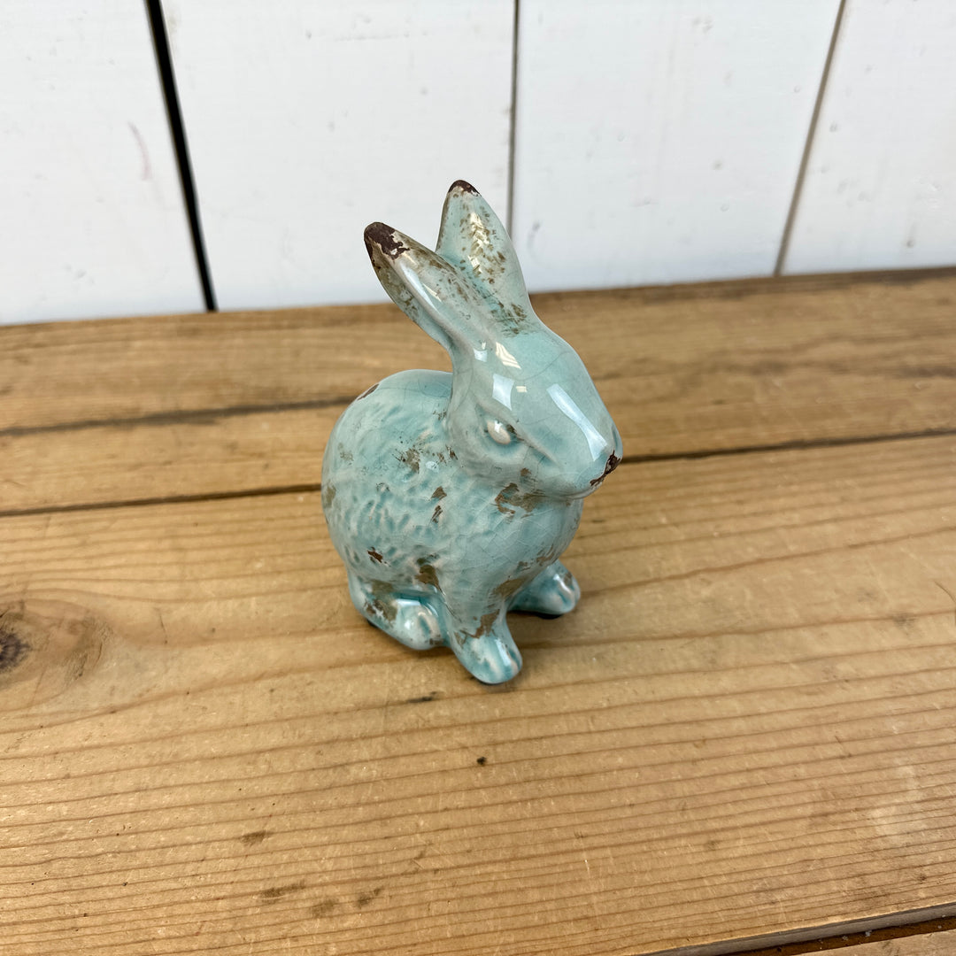 Distressed Teal Bunny