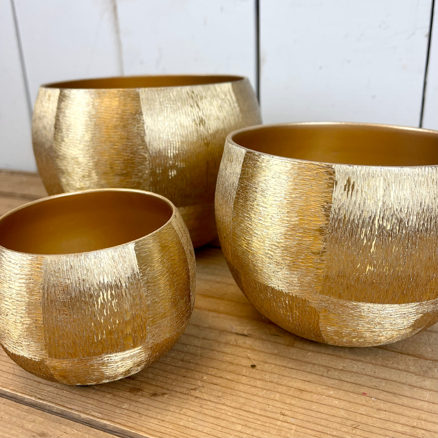 Brushed Gold Containers