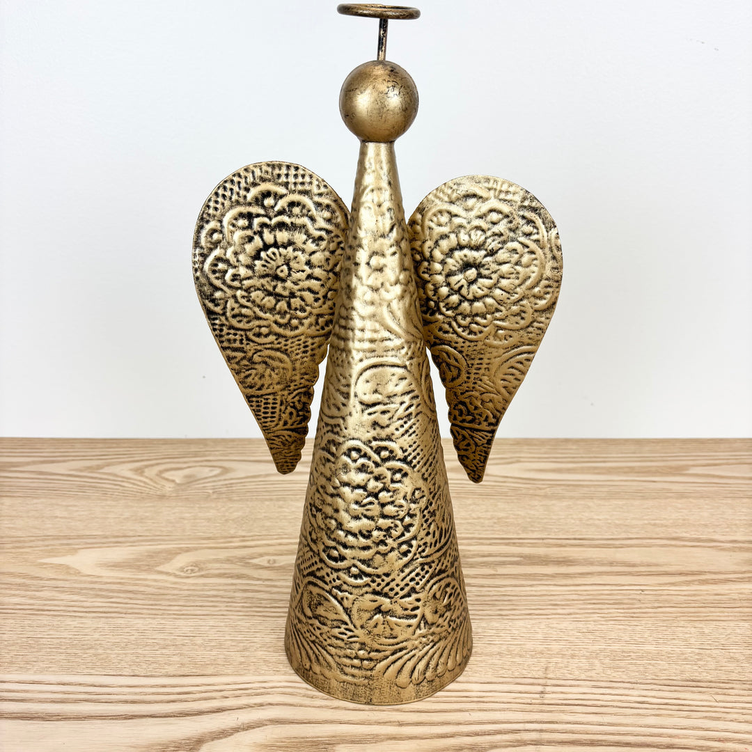 Gold Embossed Metal Angel - 2 Sizes
