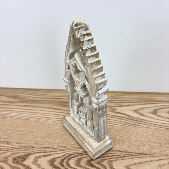 White Washed Mango Wood Nativity