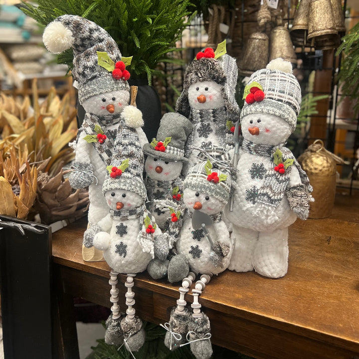 Gray and White Snowmen