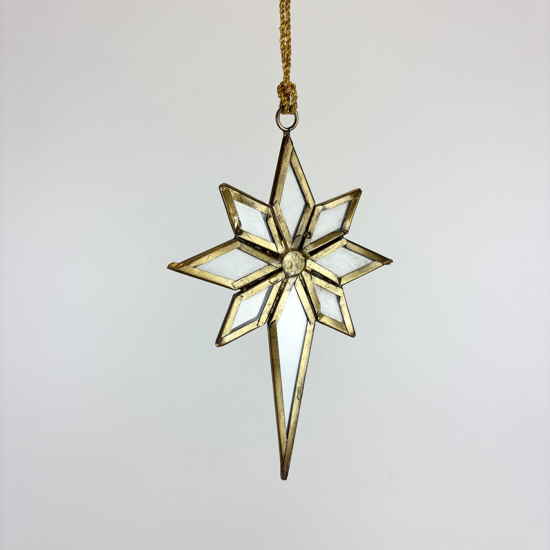 Metal and Glass Star Ornaments - 4 Styles