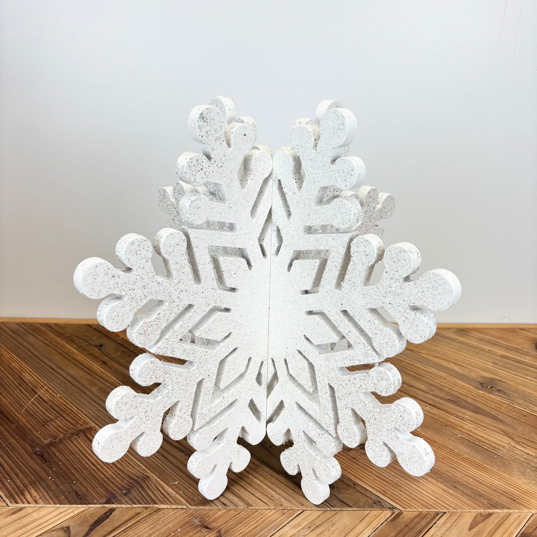 Jumbo Wood Holiday Snowflake Decor - 2 Sizes