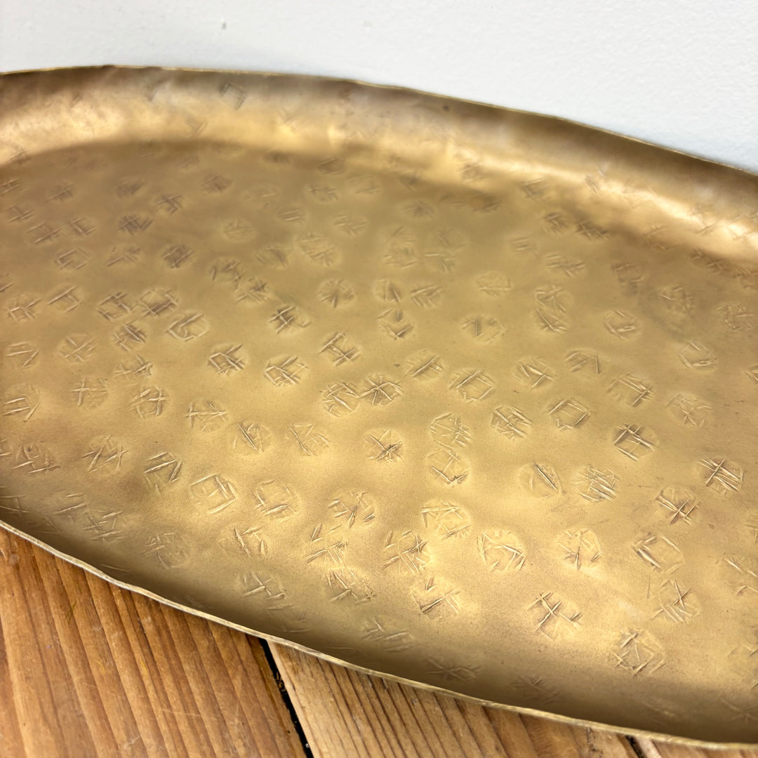 Antiqued Gold Iron Trays - 3 Sizes