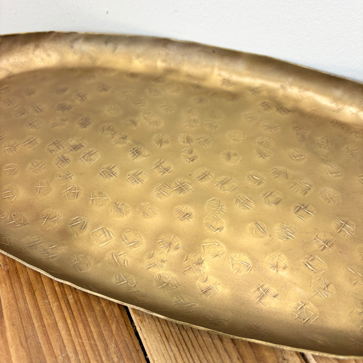 Antiqued Gold Iron Trays - 3 Sizes