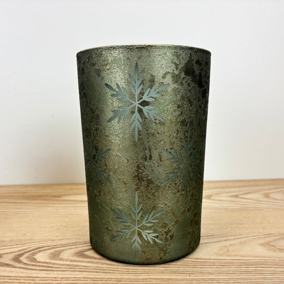 Green Snowflake Candle Holder - 3 sizes available