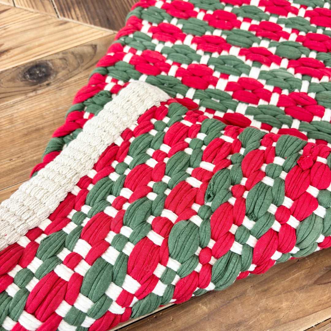 Hand-Woven Cotton Patterned Table Runner