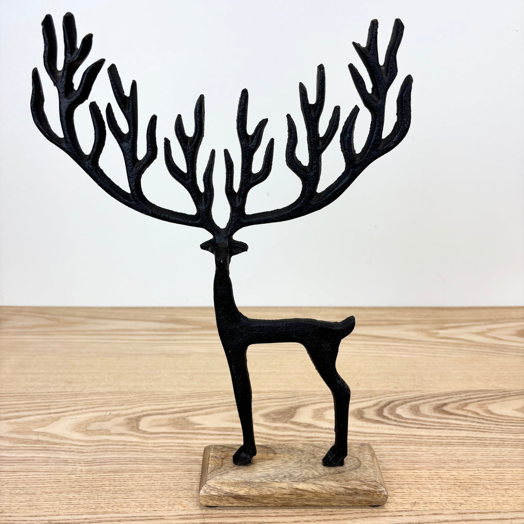 Cast Aluminum Deer on Base - 2 Sizes