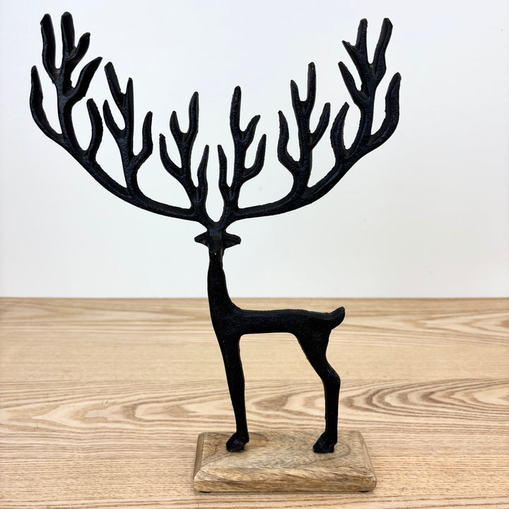 Cast Aluminum Deer on Base - 2 Sizes