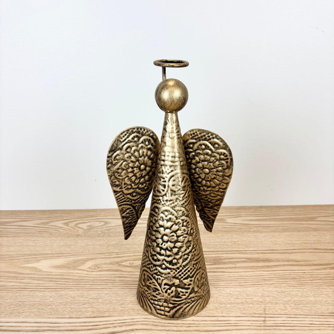 Gold Embossed Metal Angel - 2 Sizes