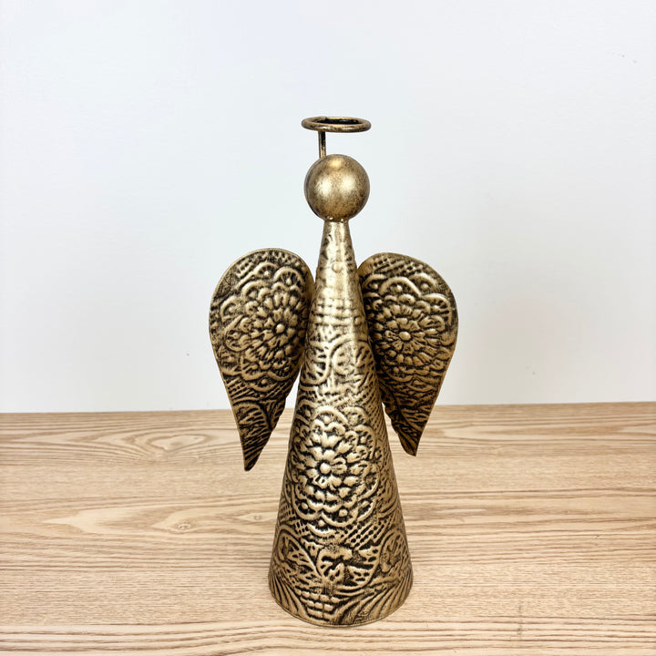 Gold Embossed Metal Angel - 2 Sizes