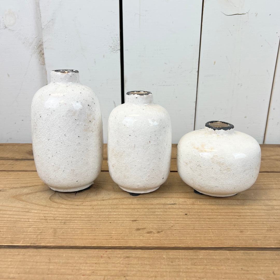 Mini Crackled Vases