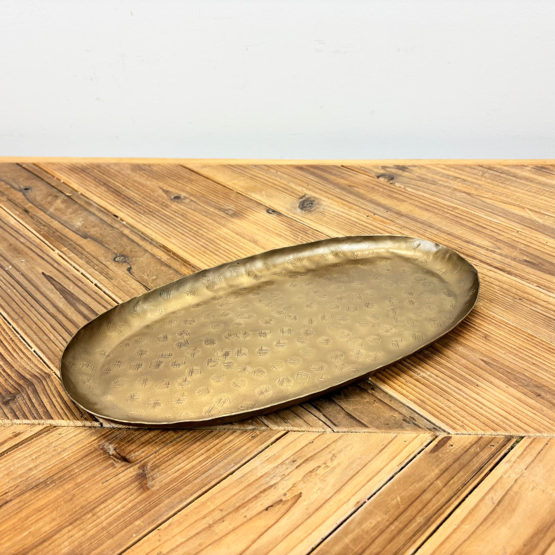 Antiqued Gold Iron Trays - 3 Sizes