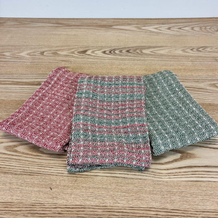 Woven Cotton Waffle Weave Tea Towel - 3 Styles