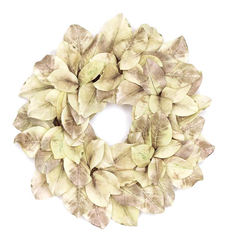 Fall Magnolia Wreath. Parchment