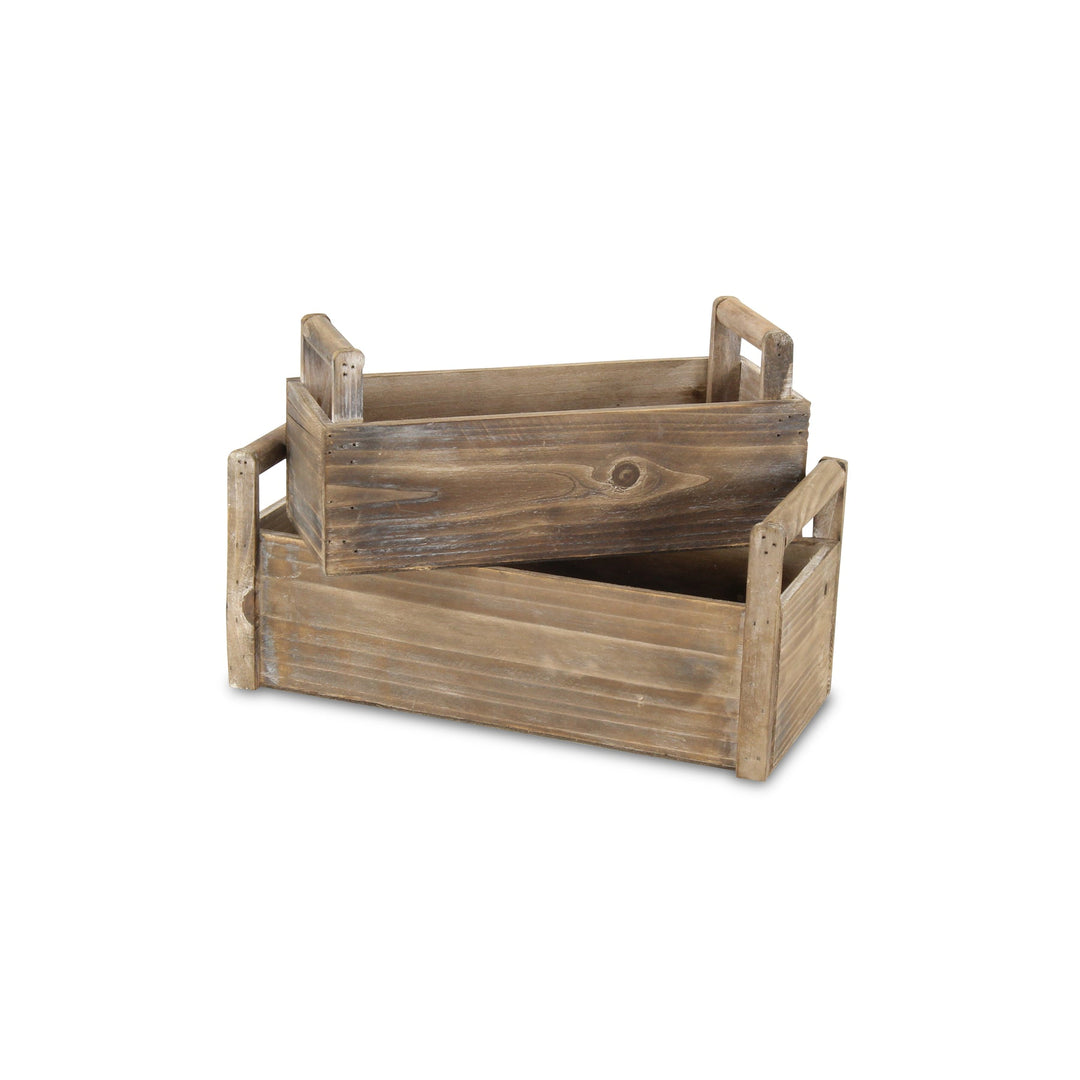 Wooden Ledge Planters, Available in 2 Sizes