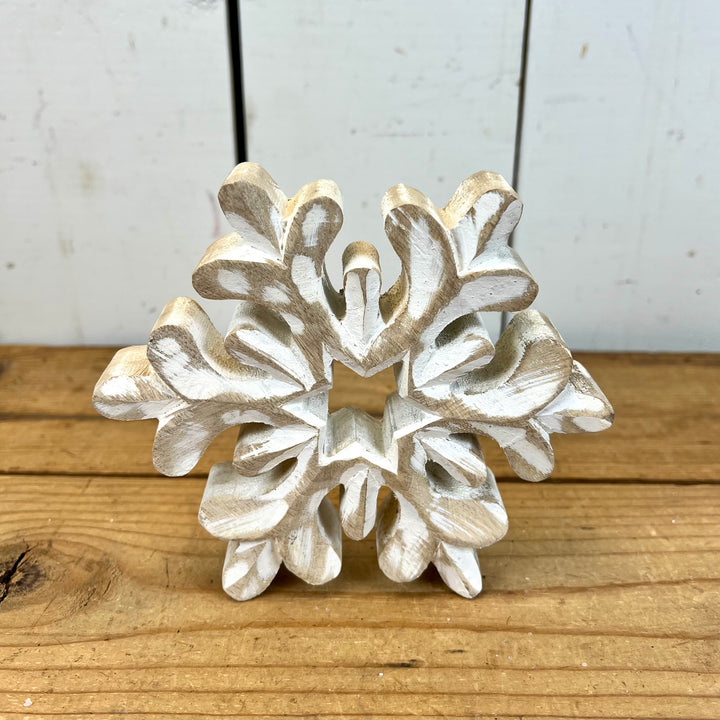 Wooden Distressed Snowflakes