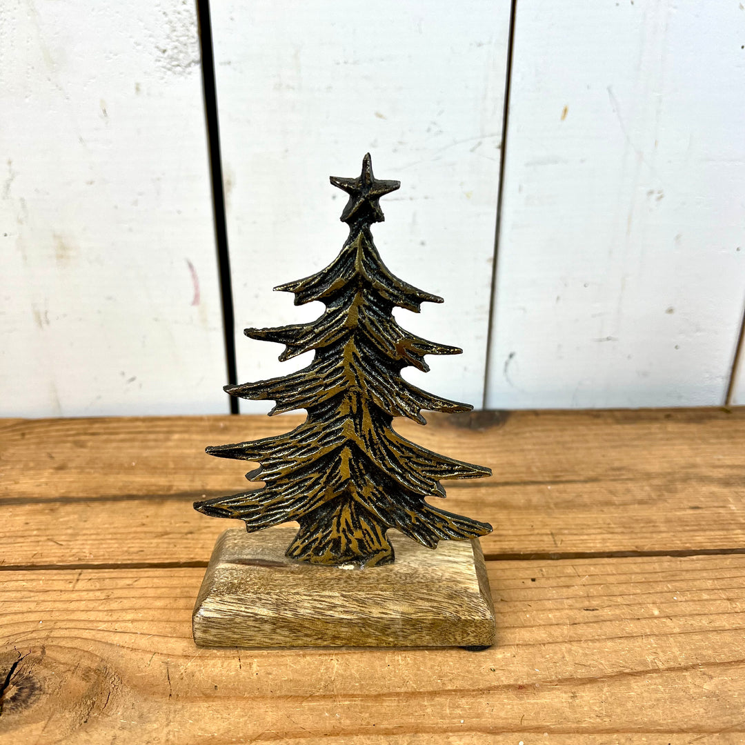 Metal and Mango Wood Christmas Trees