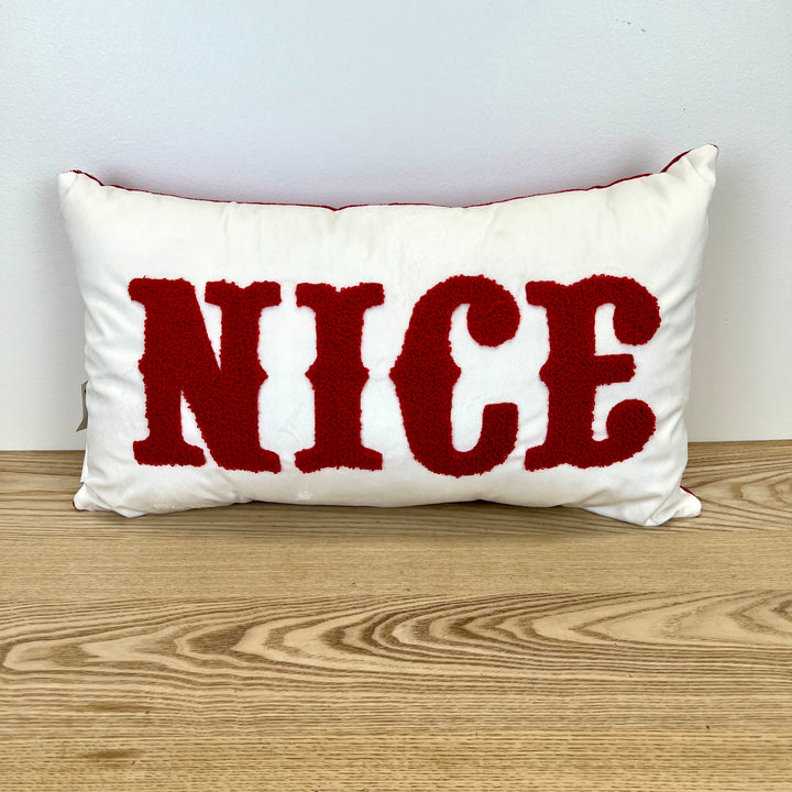 "Naughty" & "Nice" Pillow