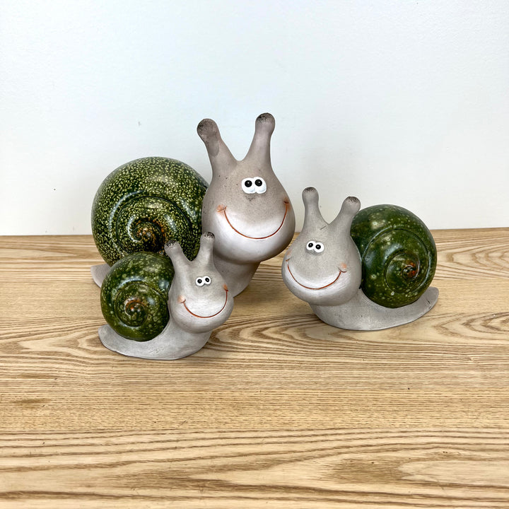 Terracotta Garden Snails - 3 Sizes