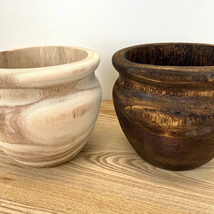Paulownia Wood Pots - 2 Colors
