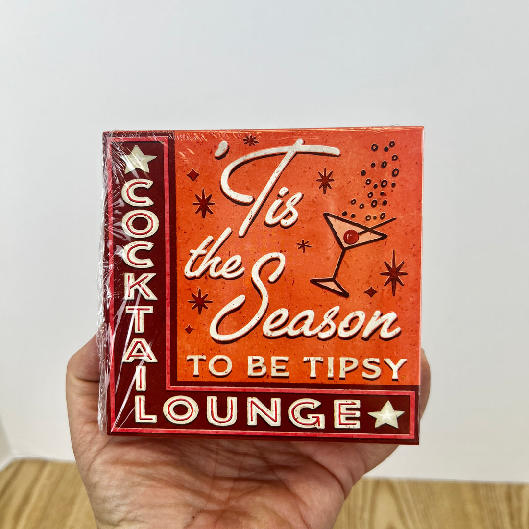 Matches in Embossed Matchbox with Holiday Bar Saying - 3 Styles Available