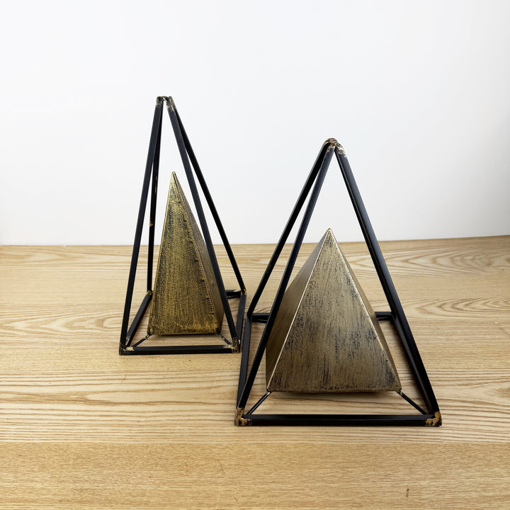 Metal Pyramid Decor -2 Sizes Available