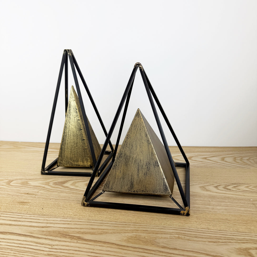 Metal Pyramid Decor -2 Sizes Available