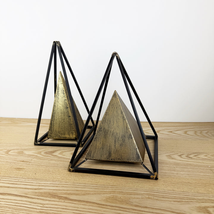 Metal Pyramid Decor -2 Sizes Available