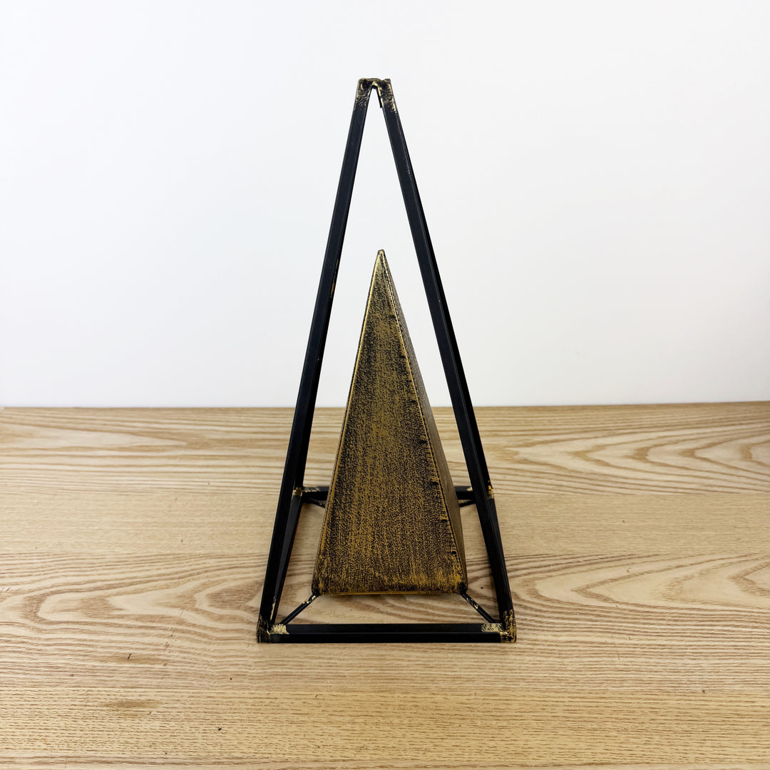 Metal Pyramid Decor -2 Sizes Available
