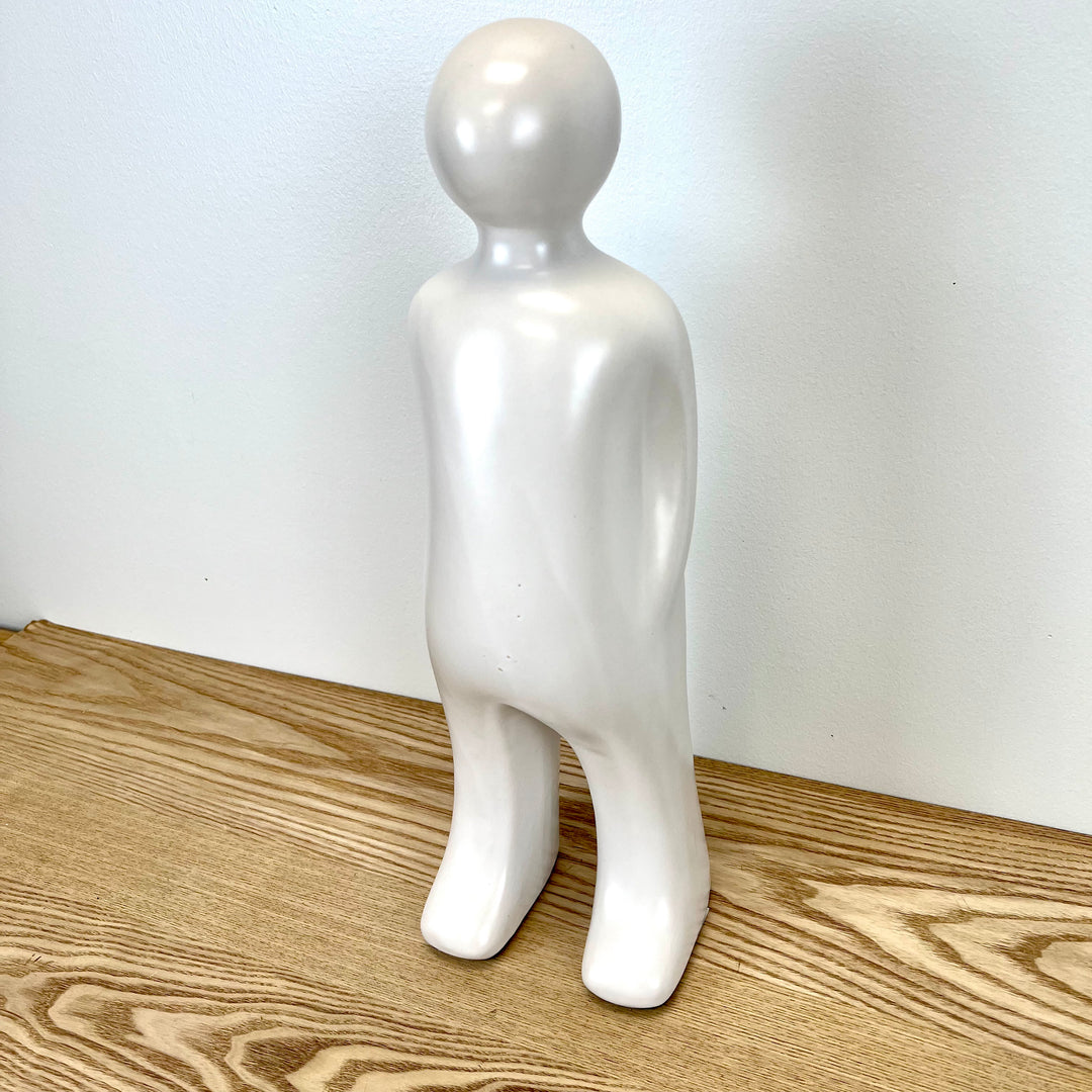 Minimalist Person Statue - Matte White