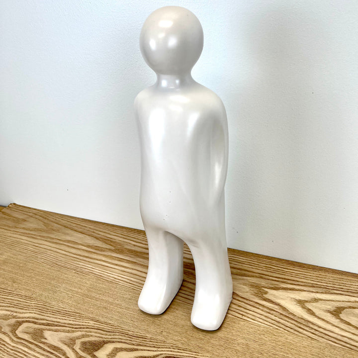 Minimalist Person Statue - Matte White